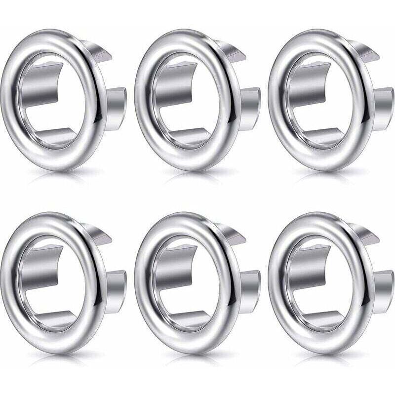 foto del prodotto juego de 6 anillos antidesbordamiento para fregaderos, dise ados para lavabos de ba o y cocina. estos anillos decorativos sirven como tapa