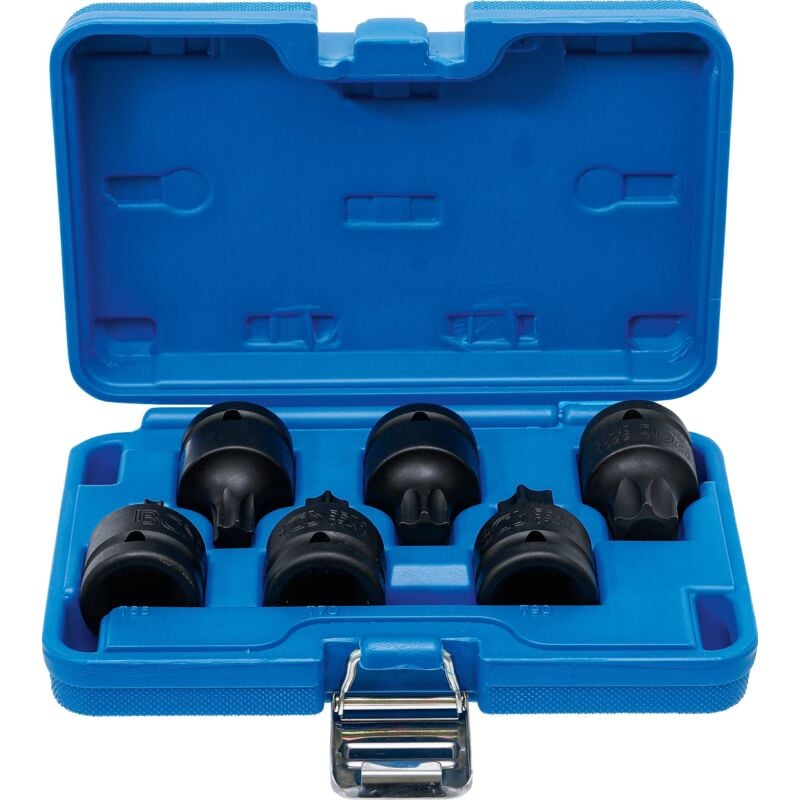 foto del prodotto juego de puntas de vaso de impacto entrada 20 mm 3 4' perfil en t para torx t55 - t100 6 piezas
