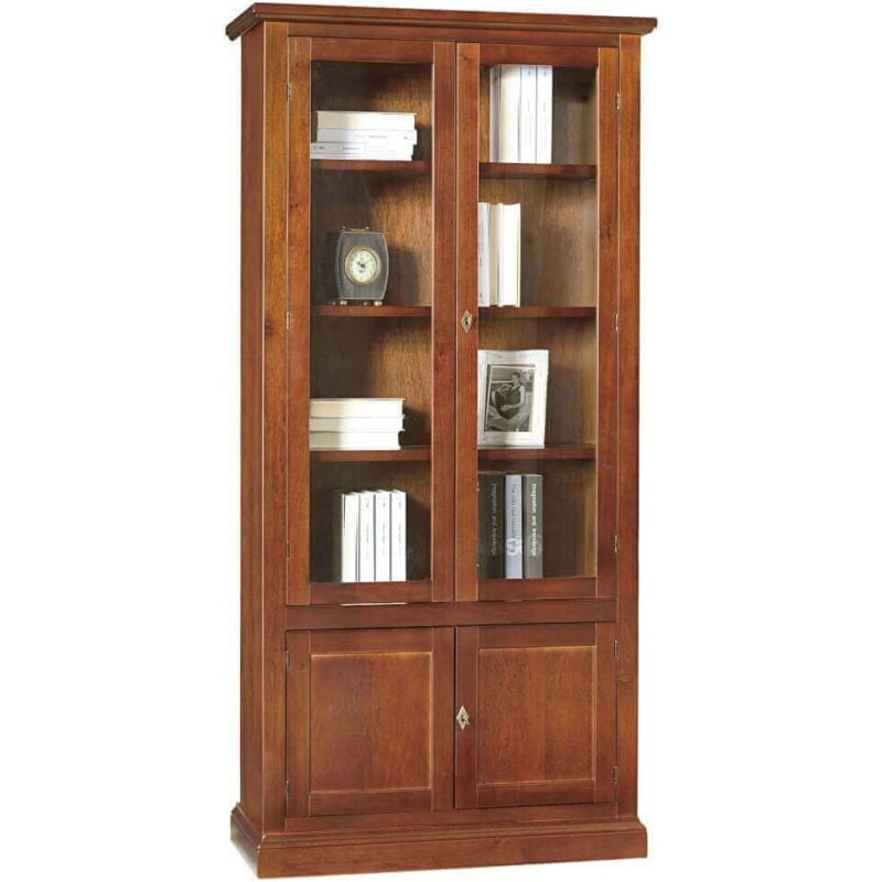 foto del prodotto juliet mobile con vetrina in legno massello cm 90 x 41 x 186 h
