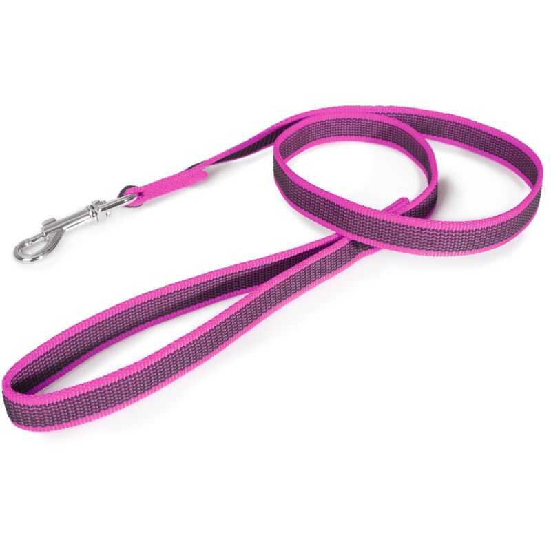 foto del prodotto julius k9, guinzaglio color gray con manico, 20 mm x 1 m, rosa