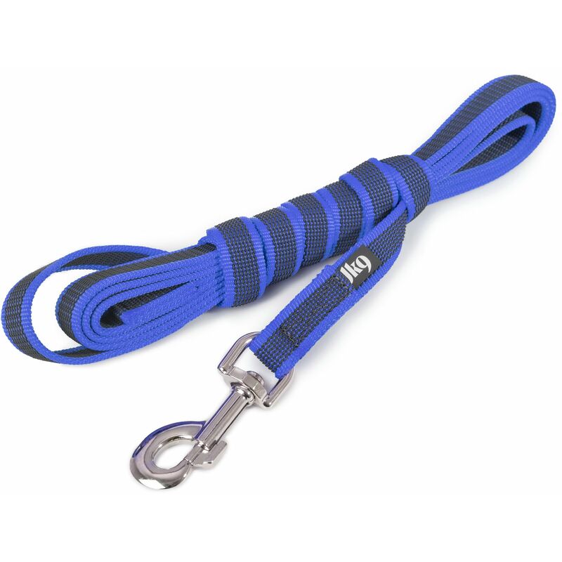 foto del prodotto julius k9 julius k9, guinzaglio color gray con manico, 20 mm x 3 m, blu