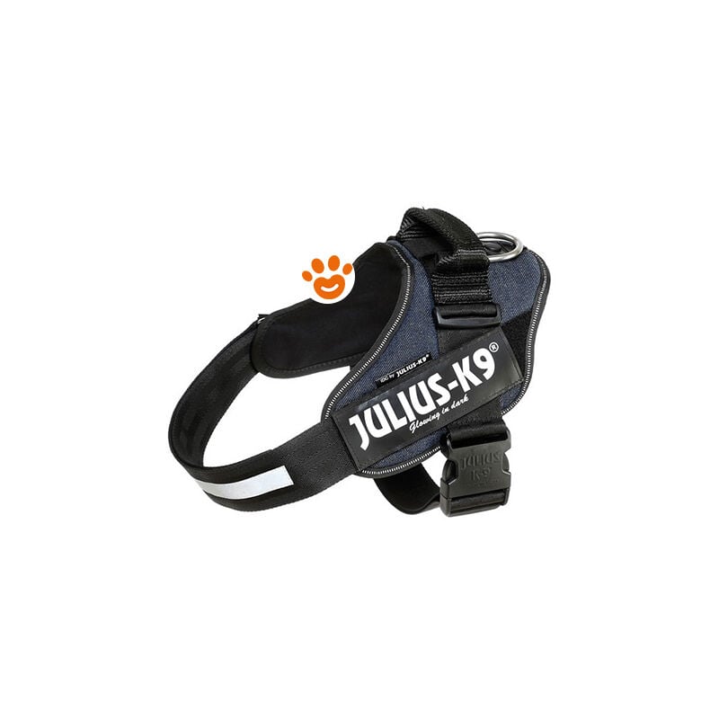 foto del prodotto julius k9 pettorina idc powerharness con fantasia ita pettorina idc powerharness con fantasia ita jeans, xxs baby 2 33 45cm 