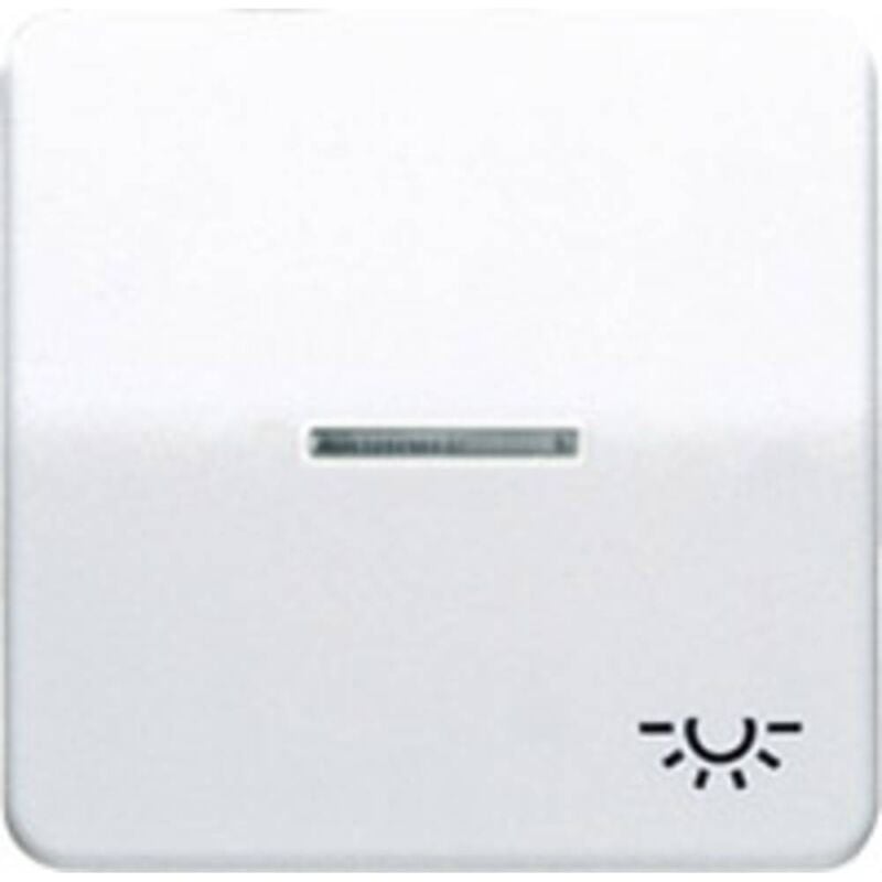 foto del prodotto jung 1 parte placca di copertura pulsante con simbolo luce bianco alpino cd590ko5lww 1 pz.