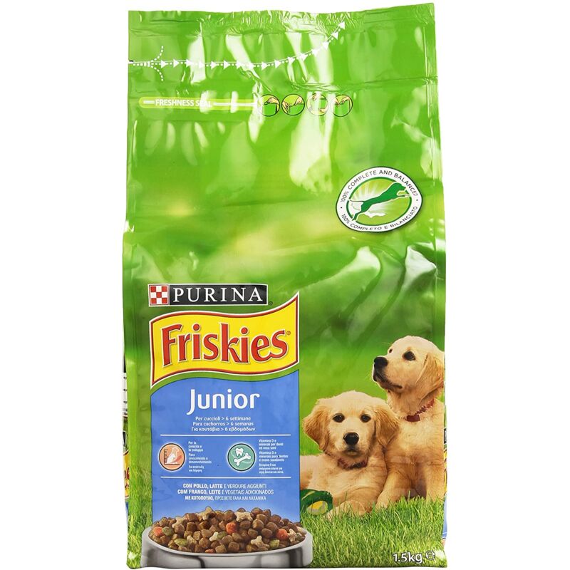 foto del prodotto junior crocchette per cane al pollo 1.5 kg friskies