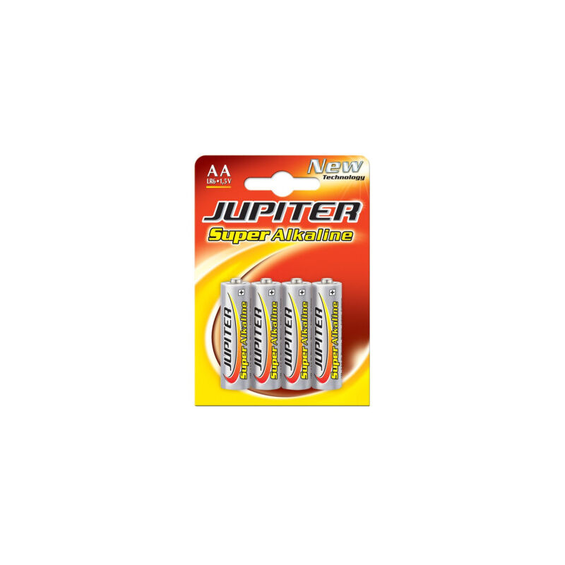 foto del prodotto jupiter batteria a pila falsa alc. lr6. 4 pezzi in blister 318994 , nero, standard