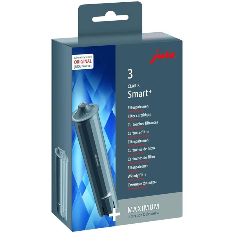 foto del prodotto jura claris smart 24233 set di 3 cartucce filtranti, in plastica, colore grigio