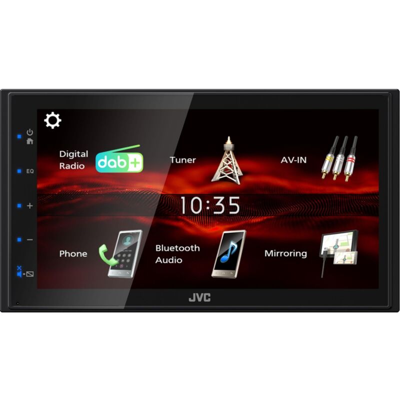 foto del prodotto jvc kw m180dbt radio multimediale concon display capacitivo di17,3 cm 6,8 pollici de avvio rapido e android mirror avia de usb 4 x 45w, dsp,