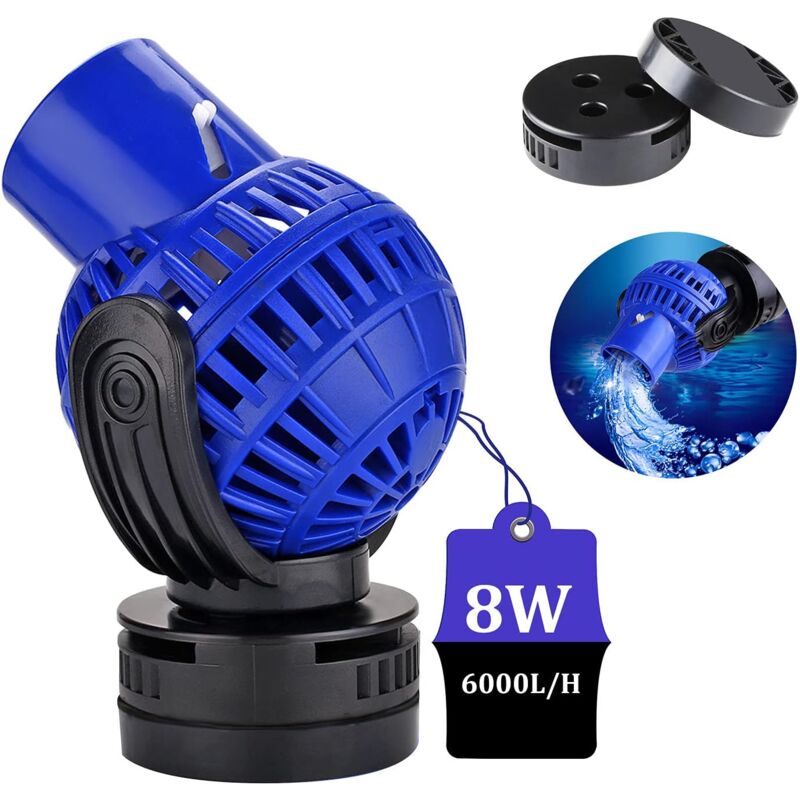 foto del prodotto jvp 131 pompa di circolazione, wave maker 6000l h 8 watt 80100cm pompa di circolazione pompa a onde pompa a movimento a 360 per acquari d acqua