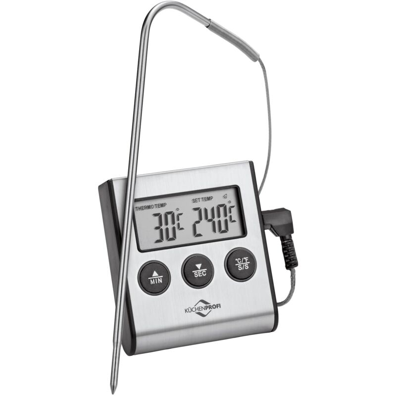 foto del prodotto k chenprofi termometro digitale primus, da 50 c a 300 c, commutabile c f, sensore di misurazione 16 cm, con timer, magnete e supporto,