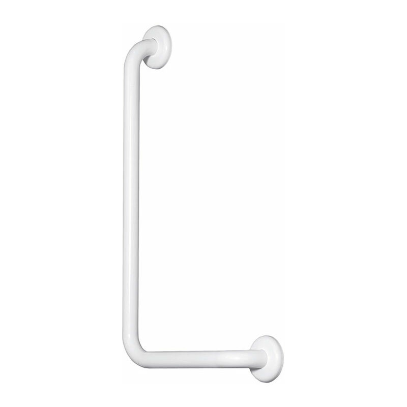 foto del prodotto k design corrimano in acciaio laccato a 90 destro bianco