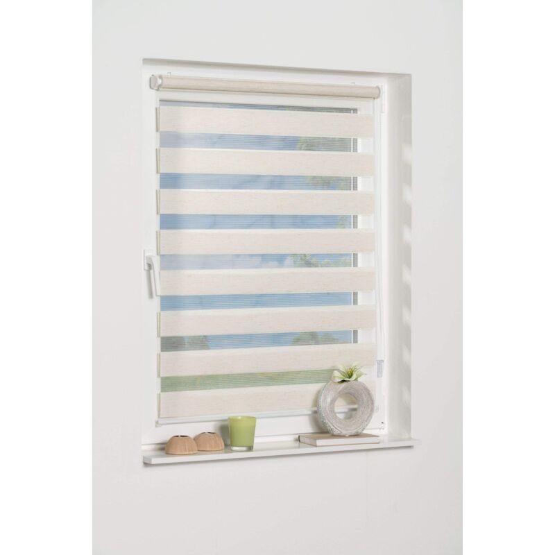 foto del prodotto k home klemmfix, tenda a rullo madrid, fissaggio a clip senza viti, beige, 55 x 200 cm