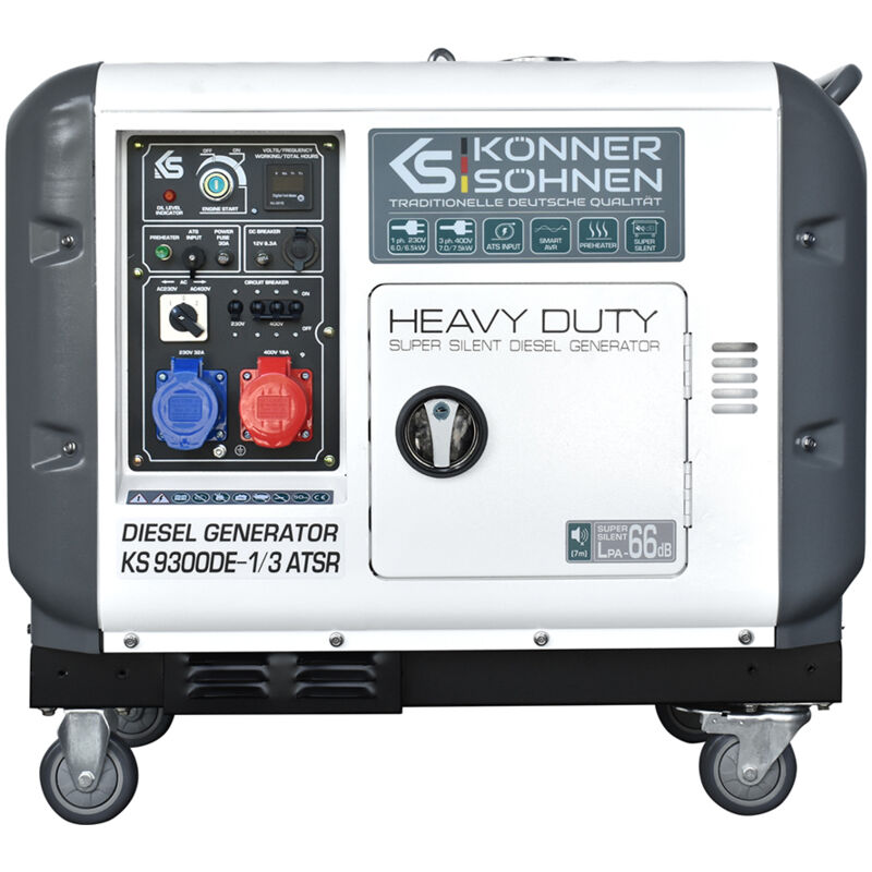 foto del prodotto k nner s hnen generatore diesel 7500 w ks 9300de 1 3 atsr, syst me vts 230v 400v 