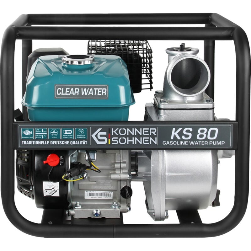 foto del prodotto k nner s hnen motopompe per acqua pulita ks 80, 7 ch, 1000 l min, 3600 tr min