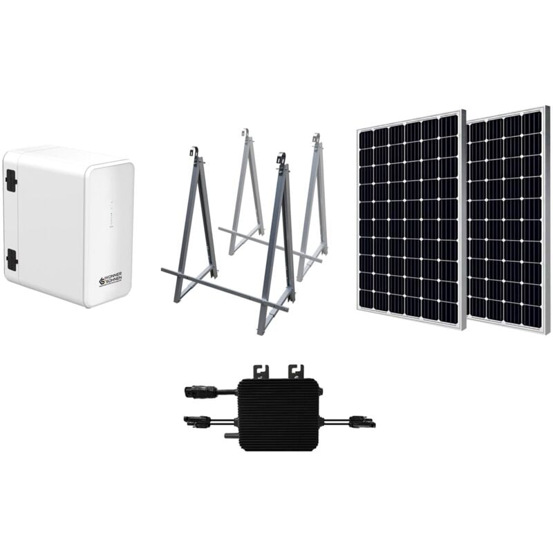 foto del prodotto k nner s hnen sistema solare da balcone ks sbs800 set4, 2x430 w