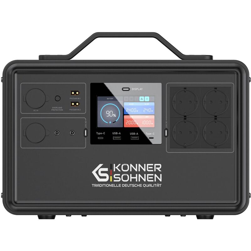 foto del prodotto k nner s hnen stazione elettrica portatile ks 2400ps, 2400 w 4800 w, 2240 wh, 50 ah