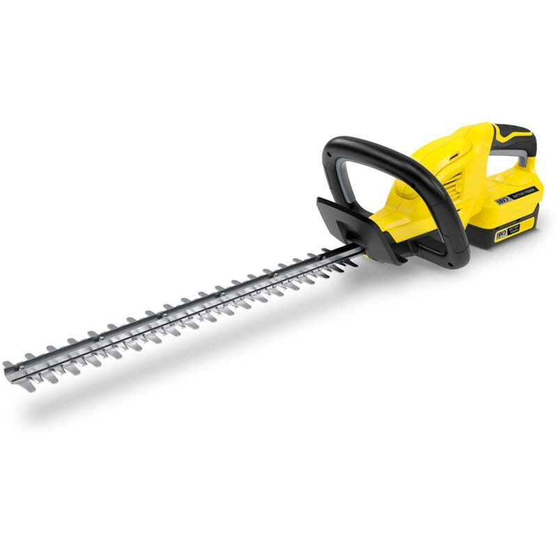 foto del prodotto k rcher tagliasiepi a batteria 18 v hge 18 45, lunghezza di taglio 45 cm, lama diamantata, peso 2,68 kg, senza fili, potenza massimo 250 500 m,