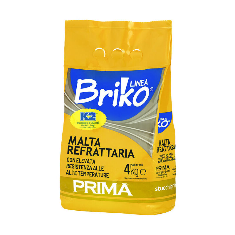 foto del prodotto k2 linea briko malta refrattaria grigia in polvere kg.4 in busta