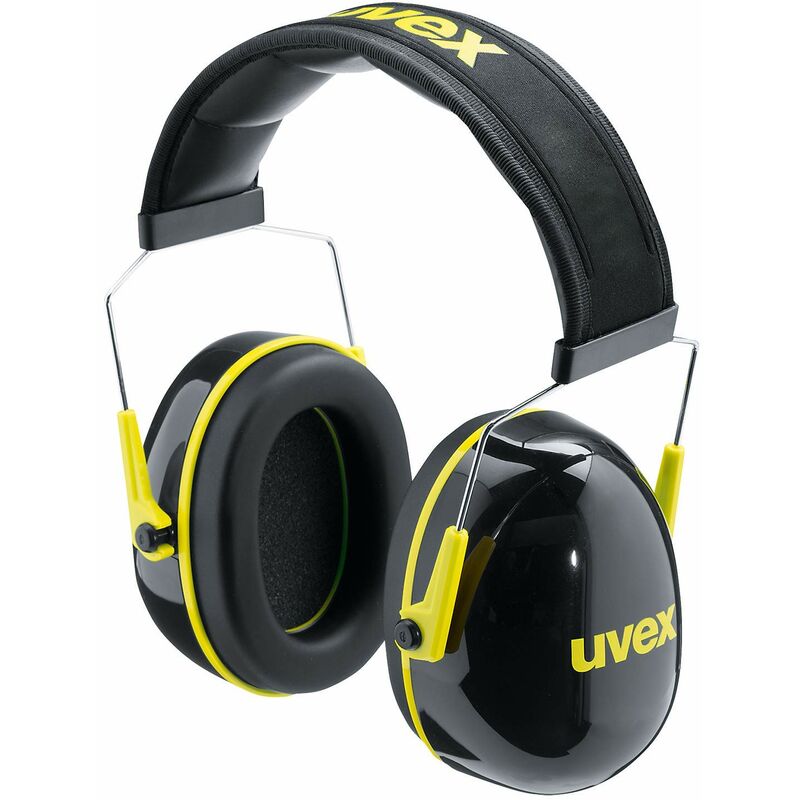 foto del prodotto k2 otoprotettori dispositivi di protezione dell udito a cuffia cuffie antirumore 32db nero giallo uvex