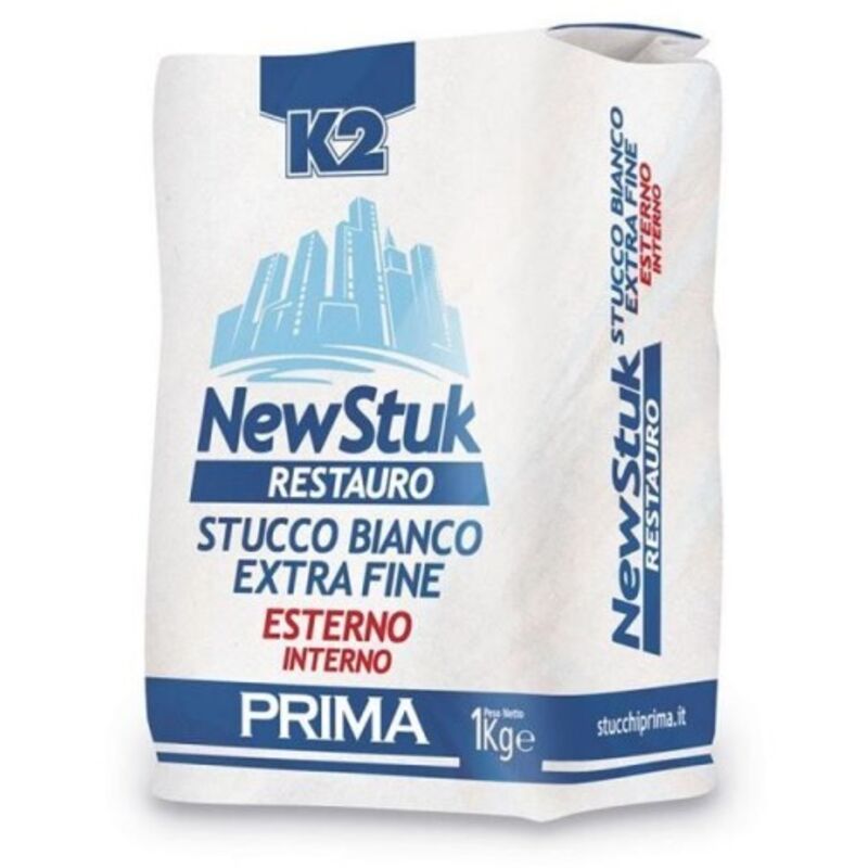 foto del prodotto k2 - stucco in polvere per restauro a base di cemento specifico per esterni -5 kg