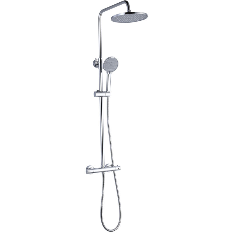 foto del prodotto k2o colonna doccia chillout river 83 119 cm con rubinetto termostatico, altezza regolabile, soffione e doccetta a mano