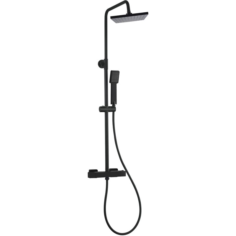 foto del prodotto k2o colonna doccia chillout sea 83 119 cm design quadrato rubinetto termostatico, altezza regolabile, doccetta a mano