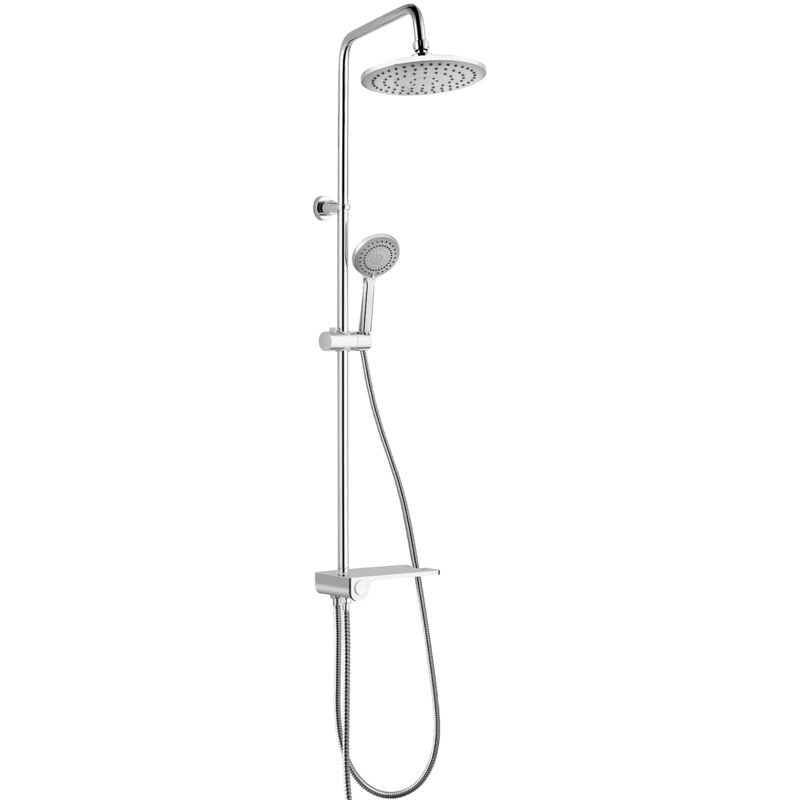 immagine 0 del prodotto k2o colonna doccia senza rubinetto chillout bay 96,5cm di acciaio inossidabile con soffione, mensola e doccetta a 5 posizioni