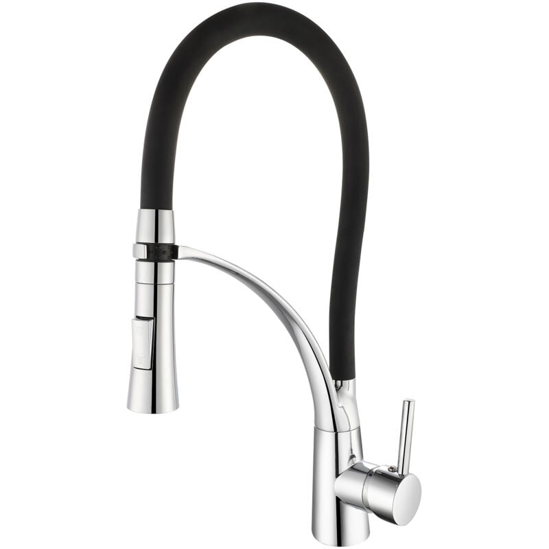 foto del prodotto k2o rubinetto da cucina splash 25x8x43 cm monocomando con canna girevole 360 ed estraibile, acqua in 2 funzioni e aeratore