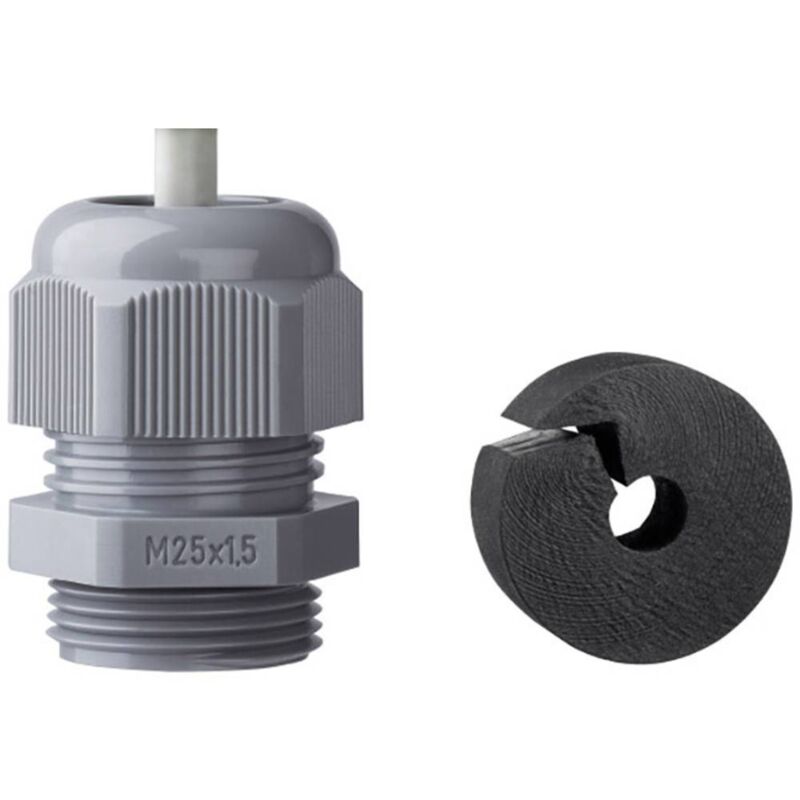 foto del prodotto k345 1025 00 pressacavo filettato con antistrappo m25 poliammide grigio ral 7035 1 pz. jacob