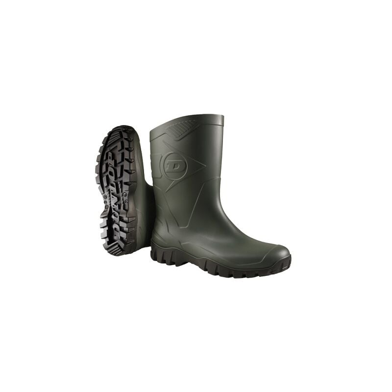 foto del prodotto k580011 stivali di base con canna e suola in pvc, tempo libero giardinaggio agricoltura, verde, rivestimento bianco, taglia 37 dunlop