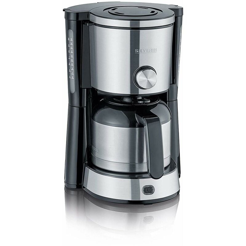 foto del prodotto ka 4845 type switch macchina per il caff acciaio inox, nero capacit tazze 8 isolato severin