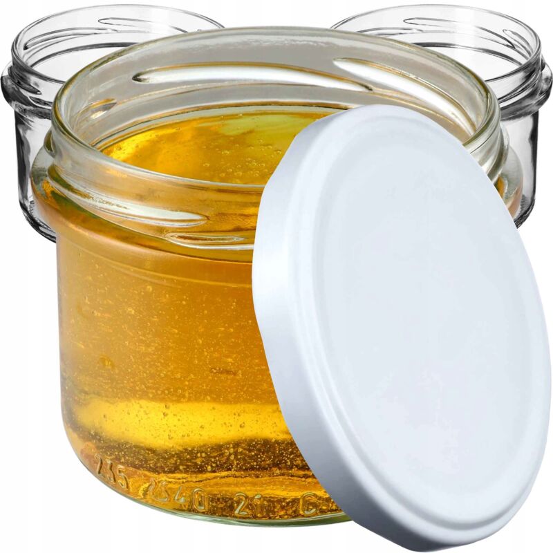 immagine 0 del prodotto kadax 10 barattoli di vetro da 235 ml per conservare i coperchi di marmellata e pat fi82