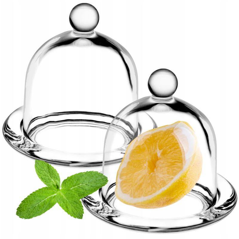 foto del prodotto kadax 2 contenitori in vetro per limone con coperchio e paralume per limone e pomodoro