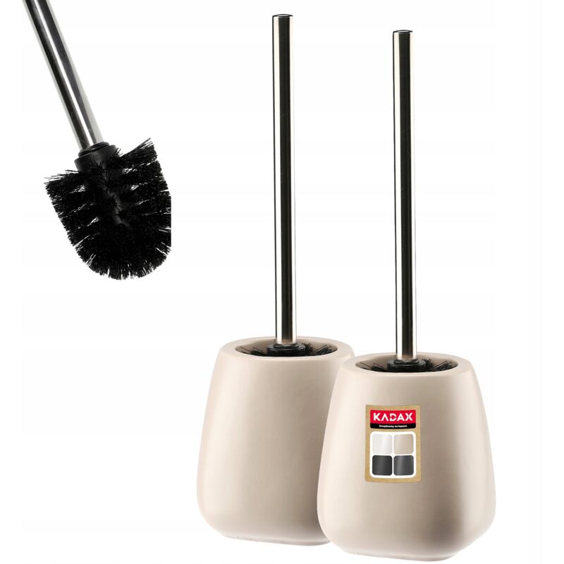 foto del prodotto kadax 2x scopino per wc in ceramica beige