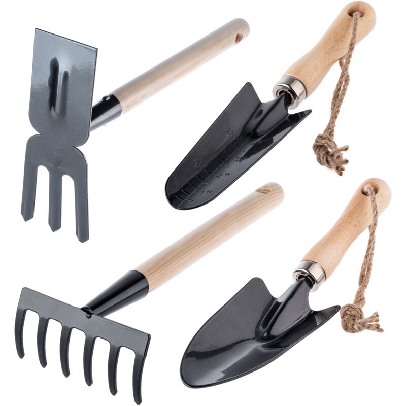 foto del prodotto kadax 4in1 set di attrezzi da giardino spatola zappa rastrello artigli per il terreno