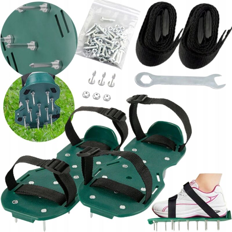 foto del prodotto kadax aeratore scarificatore per prato aerazione aeratore con punta per scarpe di grandi dimensioni