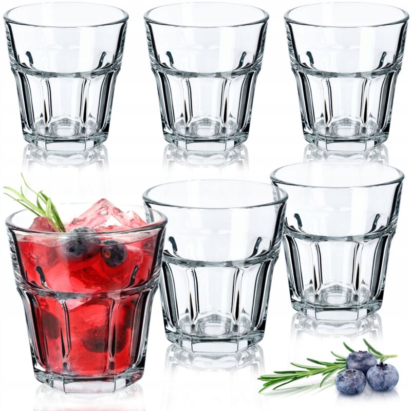 foto del prodotto kadax amelie bicchieri da cocktail impilabili lavabili in lavastoviglie set da 6 vetro neutro al calcio 230 ml