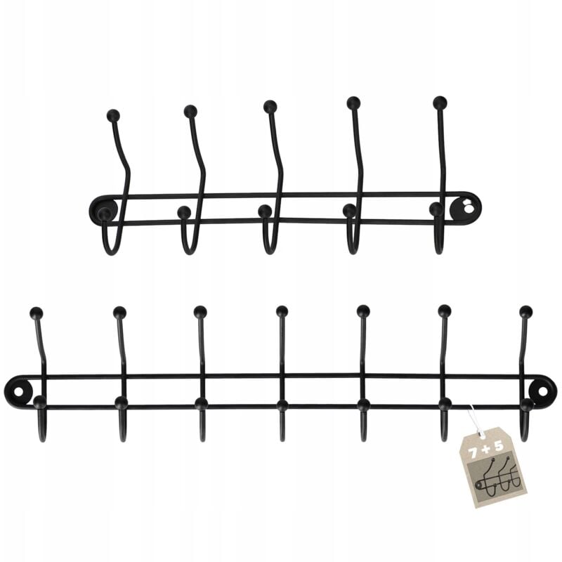 foto del prodotto kadax appendiabiti nero 5 7 ganci