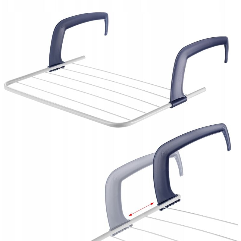 foto del prodotto kadax asciugatrice da balcone, 52 x 36 x 1,5 cm, con 3 m di lunghezza, asciugatrice da balcone, asciugatrice da balcone, asciugatrice per ringhiera