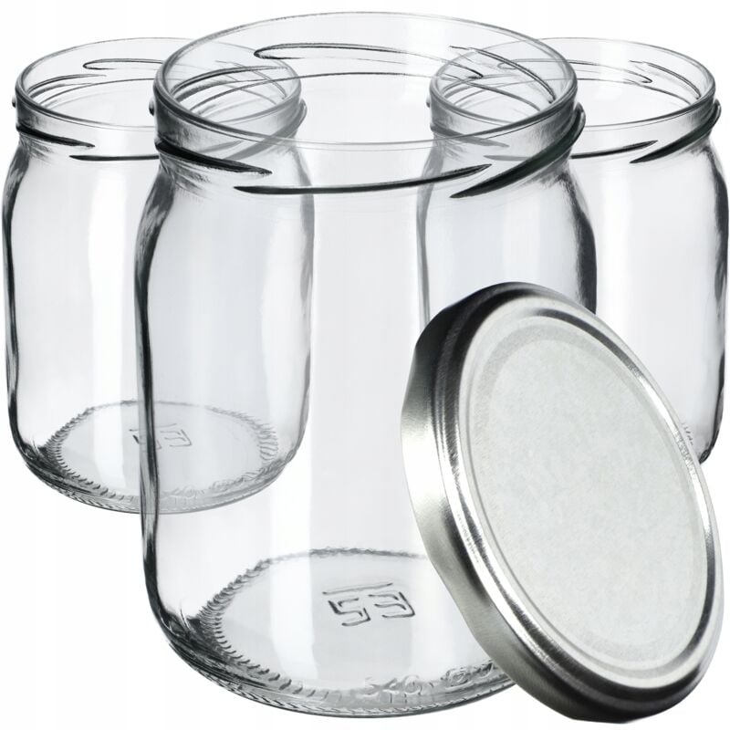 foto del prodotto kadax - barattoli per marmellata con coperchio a vite, confezione da 8, 540 ml, barattoli per marmellata con coperchio a vite, barattoli per