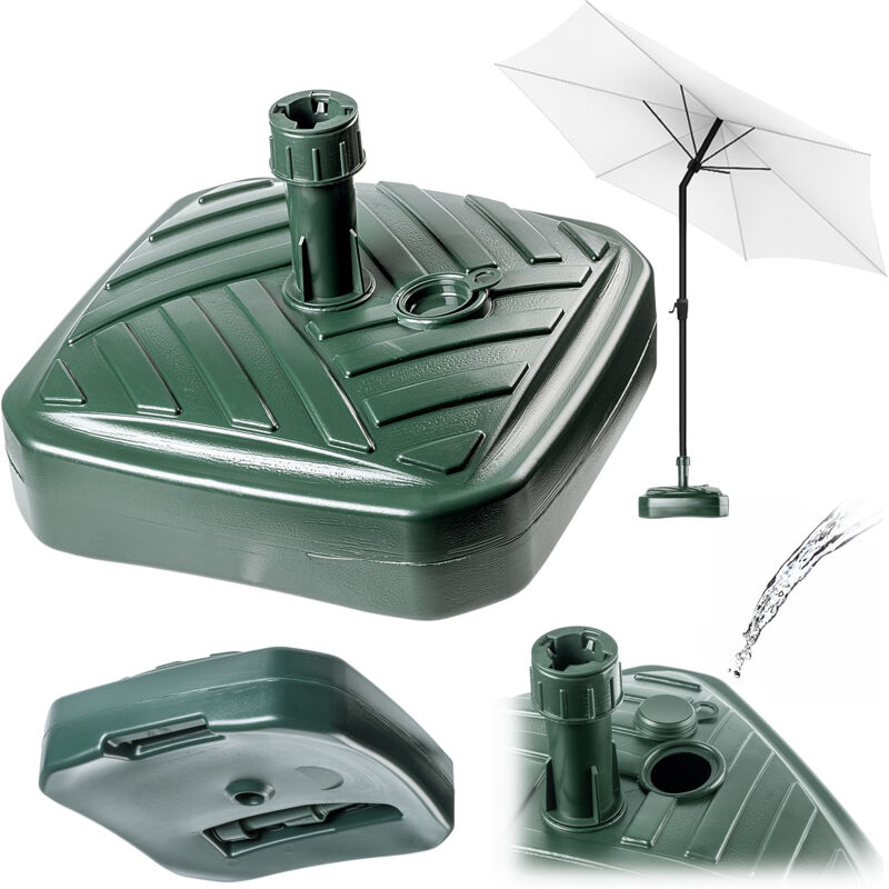 foto del prodotto kadax base per ombrellone rotonda da riempire con sabbia, acqua o ghiaia, supporto in plastica per giardino, patio, spiaggia versione 1 quadrata,