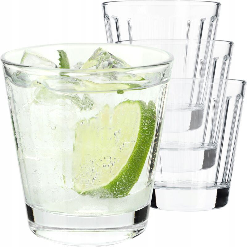 foto del prodotto kadax bicchieri in vetro neutro al calcio bicchieri universali per acqua per bevande mojito caff freddo amalia 175 ml, 4 