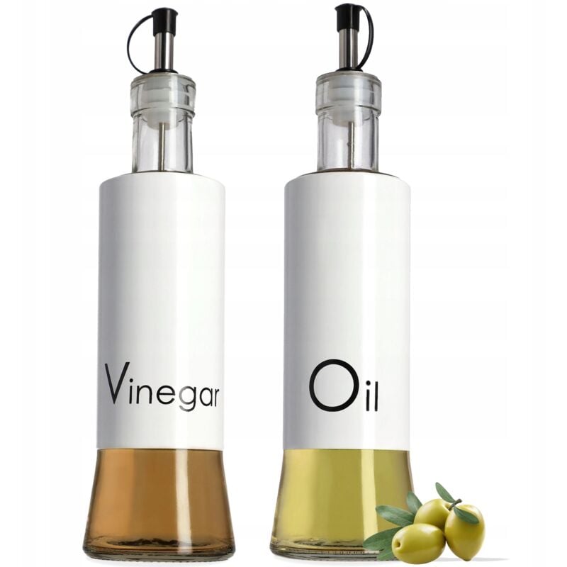 foto del prodotto kadax bottiglia di aceto per olio d oliva 2x 320 ml con dispenser in bottiglia di vetro