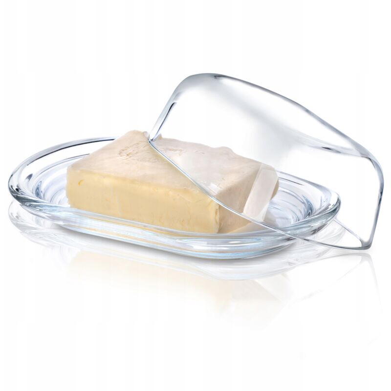 foto del prodotto kadax burriera in vetro con coperchio per frigorifero, l accessorio da cucina essenziale per conservare, servire e preservare la freschezza del burro