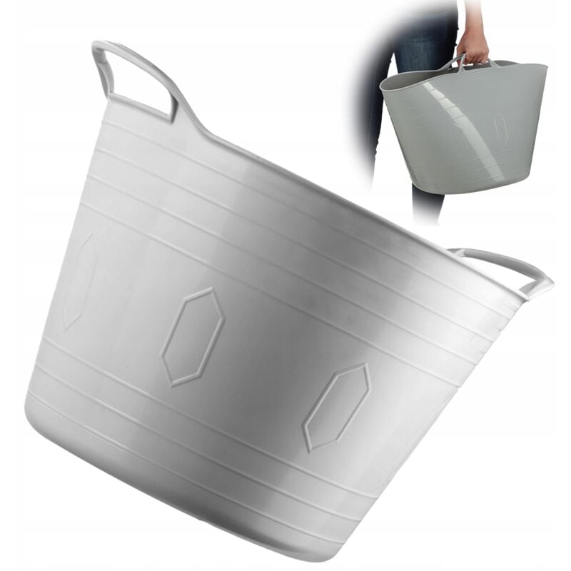 foto del prodotto kadax cesto flessibile portabiancheria universale portabiancheria 42l grigio