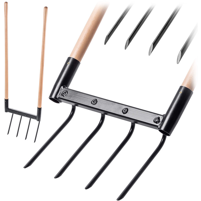 foto del prodotto kadax coltivatore manuale condizionatore per terreno forca da giardinaggio con manico