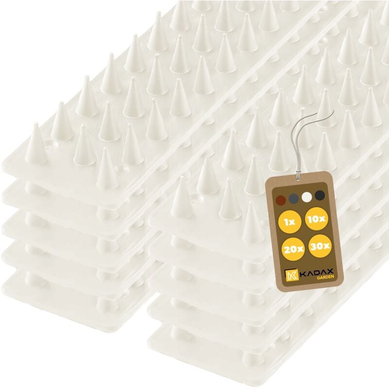 foto del prodotto kadax confezione da 10 picchetti per piccioni, 5 m, repellente per uccelli, plastica, repellente per uccelli, repellente per piccioni, repellente