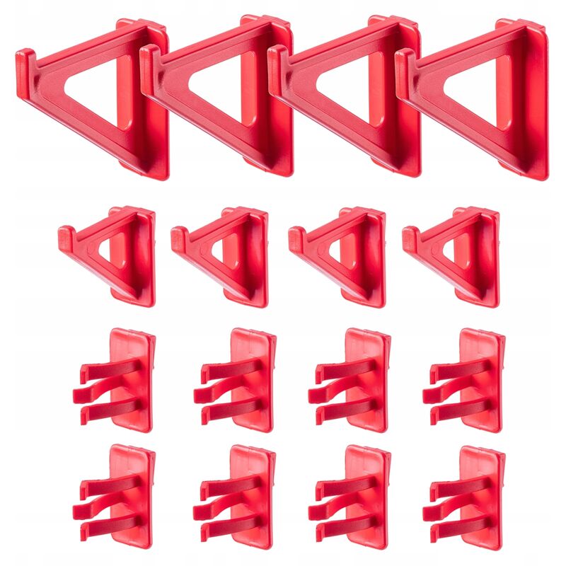 foto del prodotto kadax confezione da 16 ganci da parete per attrezzi, ganci da parete perforati in plastica pp, ganci per attrezzi, portautensili, garage, cucina,