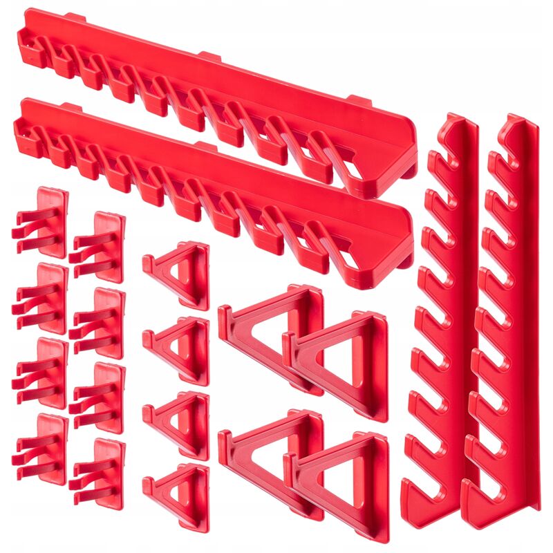 foto del prodotto kadax confezione da 20 ganci per attrezzi da parete, ganci da parete perforati in plastica pp, kit ganci per attrezzi, portautensili, garage,
