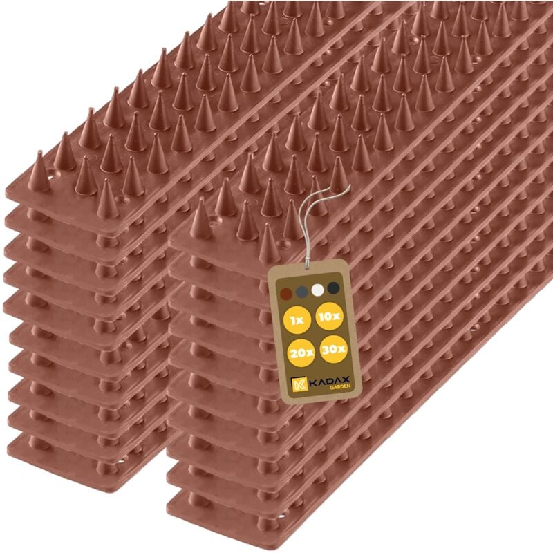 foto del prodotto kadax confezione da 20 repellenti per uccelli in plastica per piccioni 10 m repellente per piccioni da balcone marrone