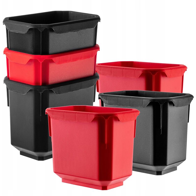 foto del prodotto kadax confezione da 6 scatole portaoggetti in plastica pp per chiodi, viti e tazze di diverse dimensioni 11 x 7,5 cm 